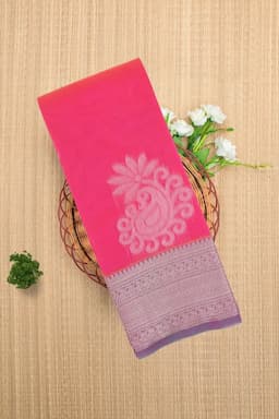 Silk Cotton Woven Design Saree with Blouse for Women 033840PINFRESIZ2