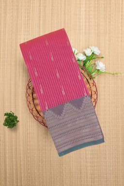 Silk Cotton Woven Design Saree with Blouse for Women 033862PINFRESIZ2