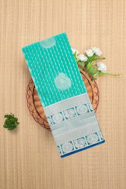 Silk Cotton Woven Design Saree with Blouse for Women 033870GREFRESIZ
