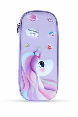 Fantasy Land Unicorn Printed EVA Pencil Pouch - Lavender 033916LAV