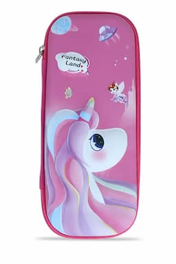 Fantasy Land Unicorn Printed EVA Pencil Pouch - Pink 033916PIN