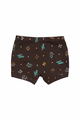 Brown Cotton Printed Trunks for Boys - Brown 033924BRO60C