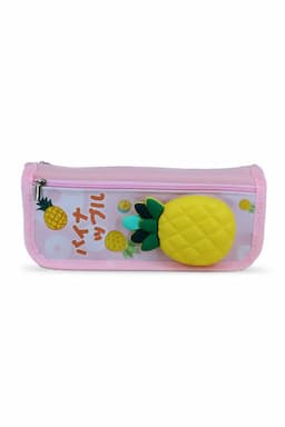 Pinapple Printed Pencil Pouch (Baby Pink) 033936BABPIN2