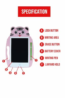 Kitty Designed 9 Inch LCD Writing Tablet for Kids (Baby Pink) 033953BABPIN2