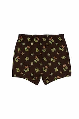 Printed Bloomer Shorts for Girls - Dark Brown 033993DARBRO70CM