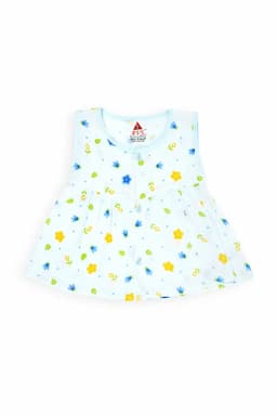 Cotton Frock for Baby Girl - Light Blue 034082LIGBLU912