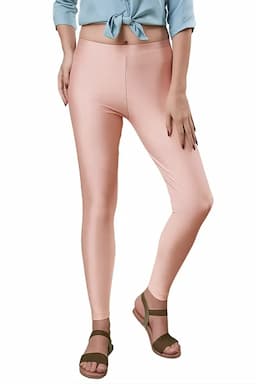 Nylon Shimmer Leggings for Women 034323XXLPIN