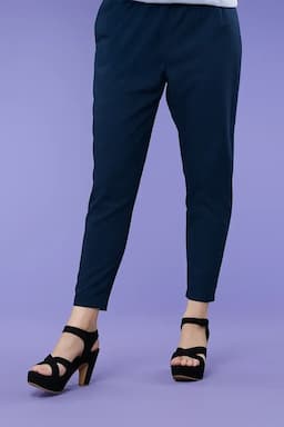 Cotton Straight fit Pant with Pocket for women 034324LNAVBLU
