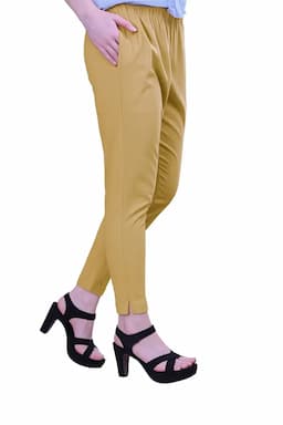 Cotton Lycra Cigarette Pant with pocket for Women 034325LSAN