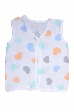 Cotton Button Jhabla for Babies - Light Orange  034327ORA36M