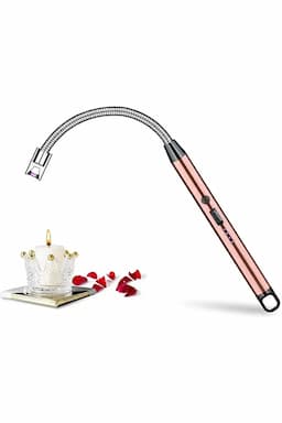 Alloy Steel Electric Lighter with USB Interface, LED Power Display - 27 cm 034851ROSGOL1