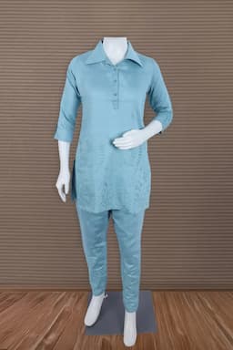 Cotton Embroidered Co-ord Set for Women 035142BLUM