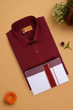 Men's Cotton Dhoti Shirt Set ( 2 Pcs Set ) 035501MAR44