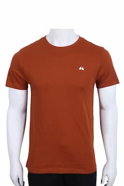 Men’s Cotton Solid Half Sleeve T-Shirt 035698LBRO
