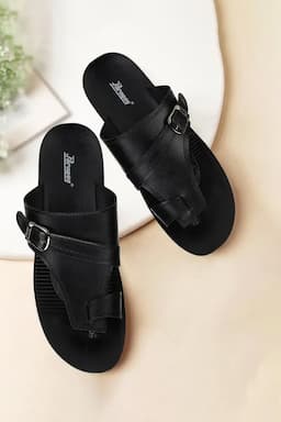 Casual Sandal-Style Slipper for Men - Cushioned Soles 0359019BLA