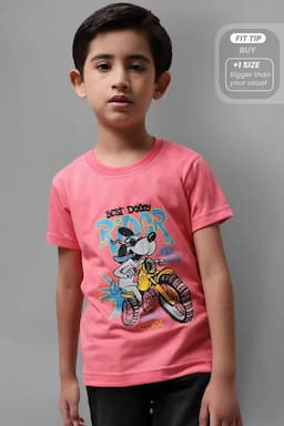 Boy's Cotton Blend Printed T-shirt 002790910YRSPIN