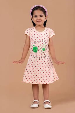Girl's Pure Cotton Printed Dress (3 - 10 Yrs) 002803PEA89YEA