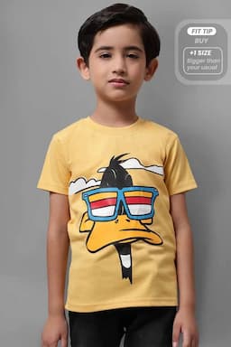 Cotton Blend Printed T-shirt for Boy 002805910YRSCRE