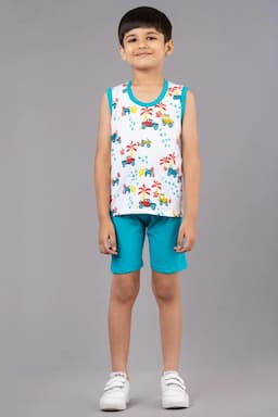 Printed T-shirt with Shorts Set for Boy (2-Pcs Set) 004540TEA67YRS
