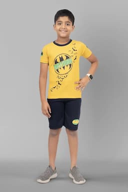 Boy's Cotton Printed T-shirt with Shorts Set (2-Pcs Set) 006660MUS67YRS