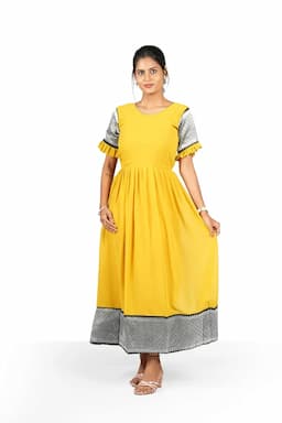 Georgette Printed Ethnic Gown for Women 007583XLMUS