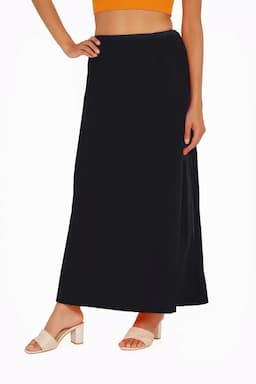 Cotton Solid Inskirt for Women 009978BLA95C