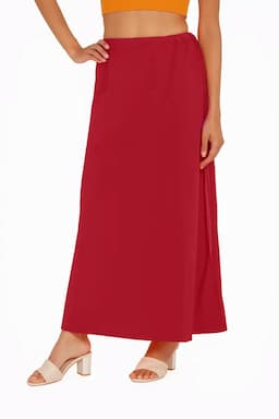 Cotton Solid Inskirt for Women 009978MAR95C