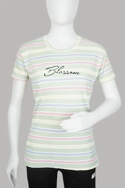 Cotton Typographic Printed T-Shirt for Women 011435XXLMUL