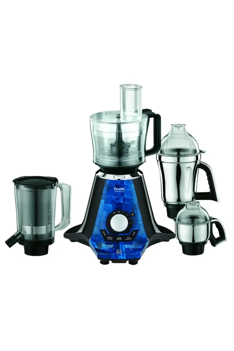 Preethi Zodiac 2.0 MG235 750 W Mixer Grinder with 2 Jars, 3-in-1 Juicer Jar & Food Processor Jar (Black & Blue)