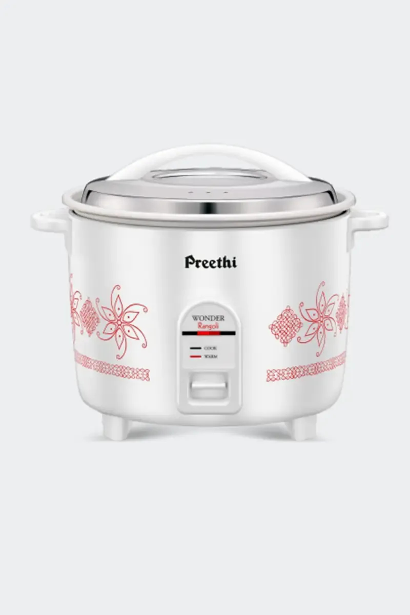 Preethi Rangoli RC319 1 Ltr Single Pan Electric Rice Cooker (White)