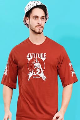 Men's Printed Drop Shoulder T-shirt 013260XXLRUS