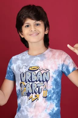 Tie & Dye Print Cotton T-shirt for Boy 013472910YRSMUL2