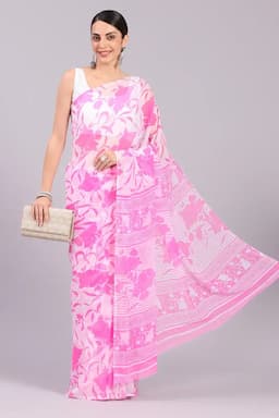 Georgette Printed Saree for Women 015713PURFRESIZ