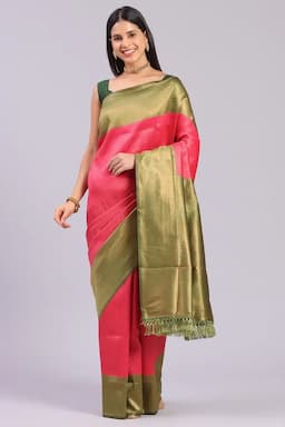 Art Silk Woven Design Saree with Blouse for Women 015735DEEPINFRESIZ