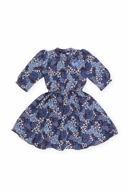 Rayon Floral Printed A-line Frock 016151BLU910YRS