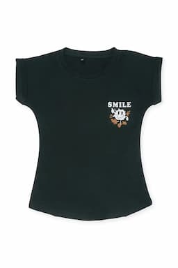 Lycra Printed Regular Fit T-shirt for Girls 0187971718YRSDARGRE