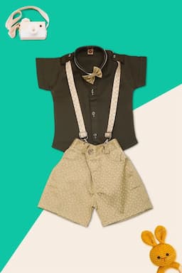 Just Born Boy's Cotton Clothing Set (4-Pcs Set) 018896OLI&BEI612