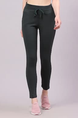 Cotton Lycra Blend Solid Track Pant for Women 020697XXLDARGRE2