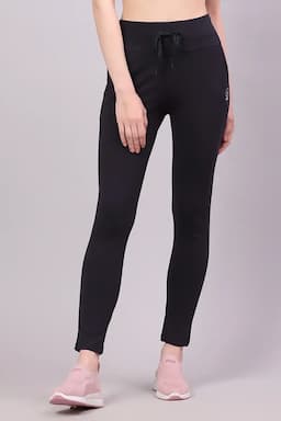 Cotton Lycra Blend Solid Track Pant for Women 020697XXLNAVBLU