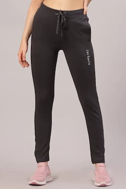 Cotton Lycra Blend Solid Track Pants for Women 020698XXLDARGRE2