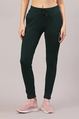 Cotton Lycra Blend Solid Track Pants for Women 020698XXLDARGRE