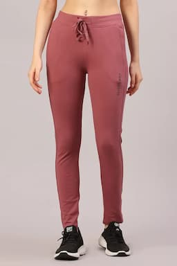 Cotton Lycra Blend Solid Track Pants for Women 020698XXLDUSPIN