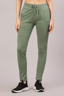 Cotton Lycra Blend Solid Track Pants for Women 020698XXLGRE