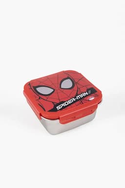 SKI Plastic & Stainless Steel Spiderman Lunch Box - 600ml 020875REDSPI1