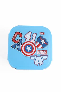 SKI Plastic & Stainless Steel Captain America Lunch Box - 600ml 020875SKYBLUCAPAME1