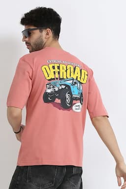 Cotton Puff Print Oversized Unisex T-shirt (Men & Women) 021832XLPEA