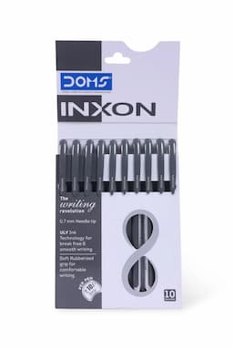 Doms Inxon Ball Pens (Black) - Pack of 10 024386BLAPACOF10