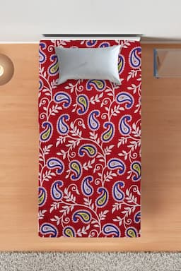 Cotton Blend Single Size Bedsheet, Floral Printed – 1 Pc 025162SINMAR