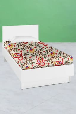 Cotton Blend Single Size Bedsheet, Floral Printed – 1 Pc 025162SINSAN