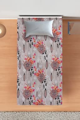 Cotton Blend Single Size Bedsheet, Floral Printed – 1 Pc 025166SINLIGGRE